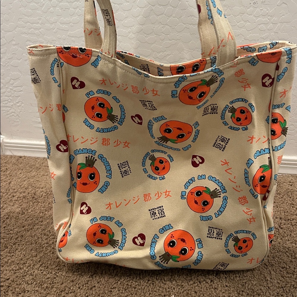 NWOT! Vintage Harajuku Lovers Canvas Tote Bag - Picture 6 of 7